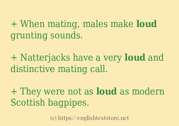 loud use in-sentences