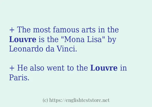 louvre - some sentence examples