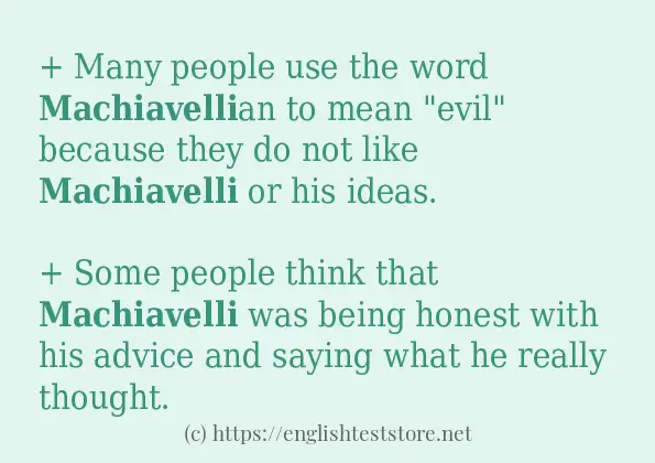 machiavelli in-sentences