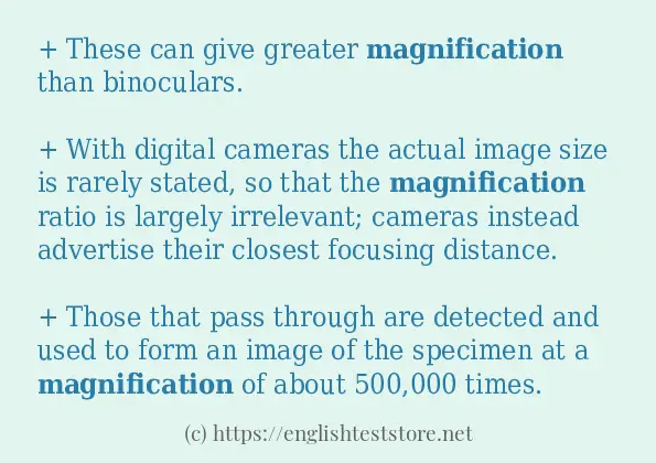 magnification - sentence examples