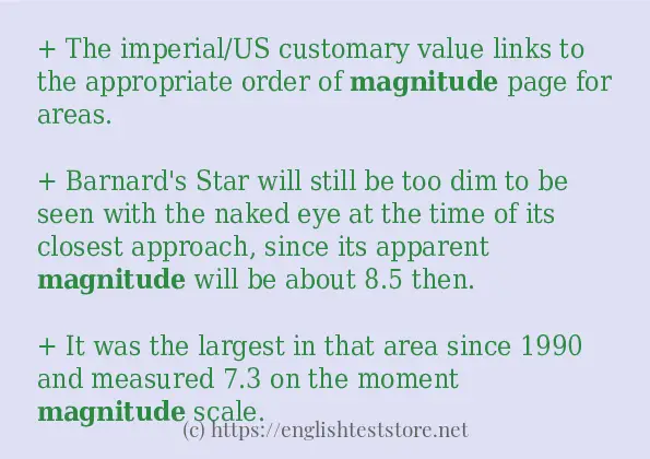 magnitude use in sentences