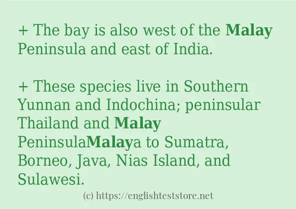 malay some ways to use