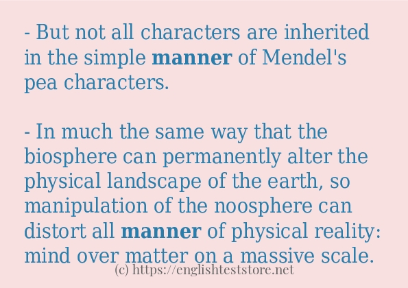 manner how to use in sentences