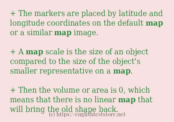 map some example sentences