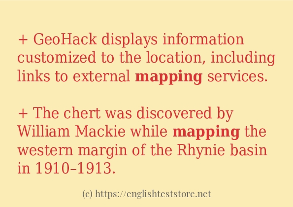 mapping use in sentences