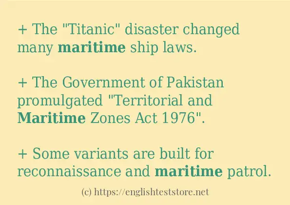 maritime - sentence examples