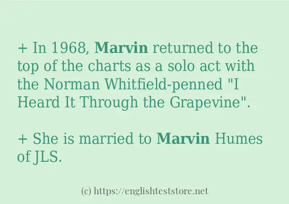 marvin - example sentences