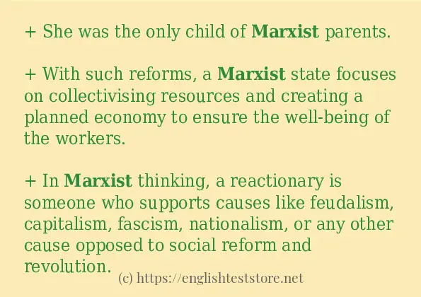 marxist example in sentences