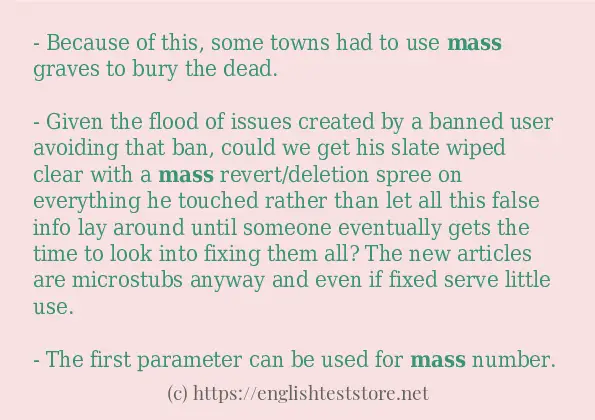 mass - sentence examples