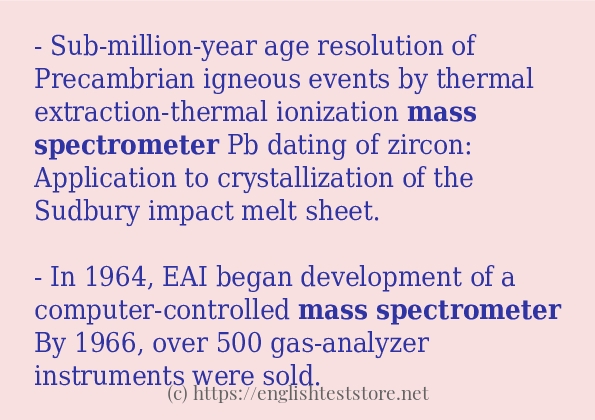 mass spectrometer - sentence examples