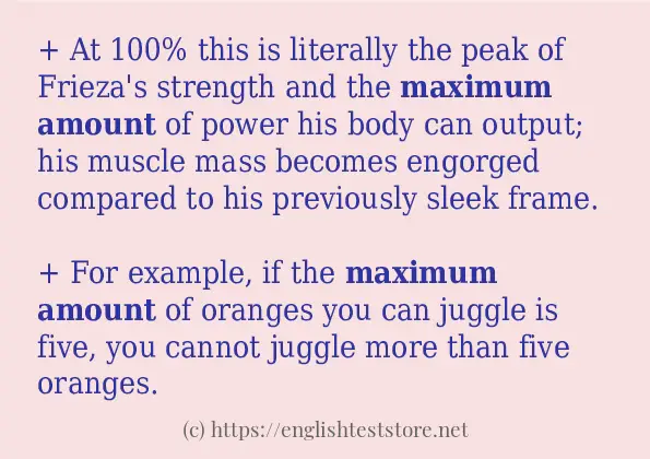 maximum amount use in-sentences