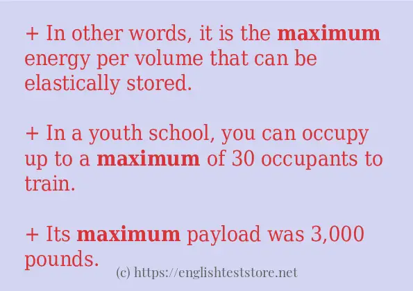 maximum - example sentences