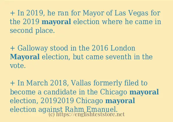 mayoral some example sentences