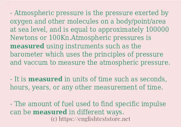 measured some ways to use