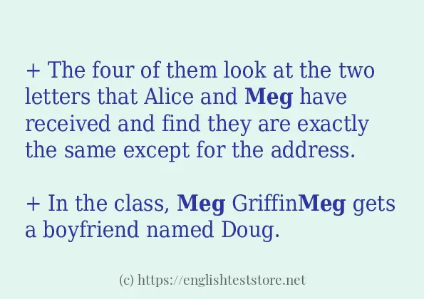 meg in-sentences