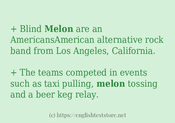 melon - sentence examples