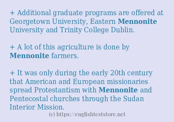 mennonite how to use?