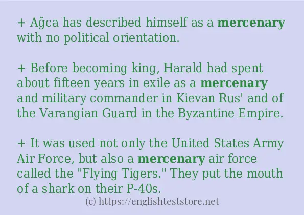 mercenary how to use in sentences