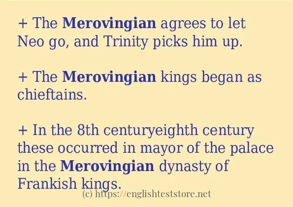 merovingian example in sentences