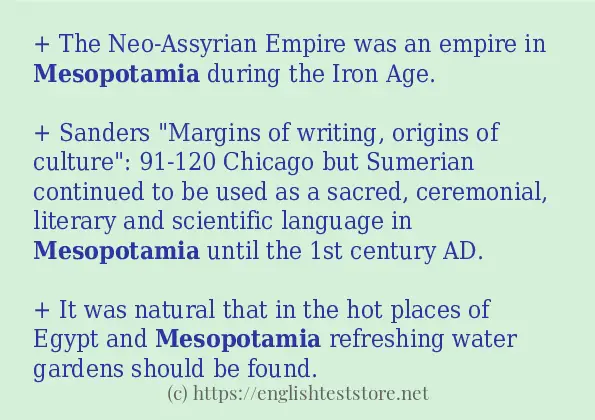 mesopotamia in-sentences