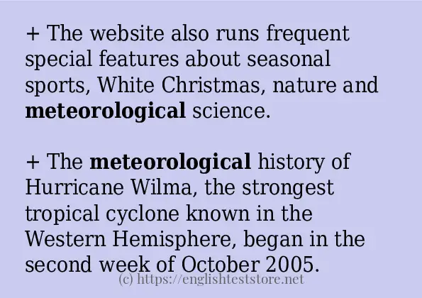 meteorological in sentences?