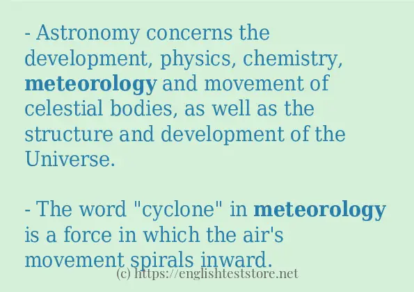 meteorology in-sentences