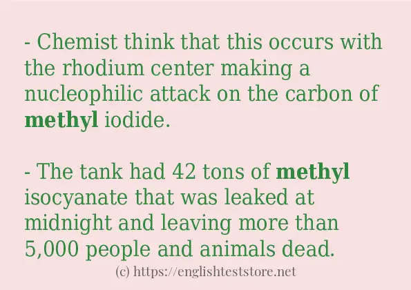 methyl example in sentences