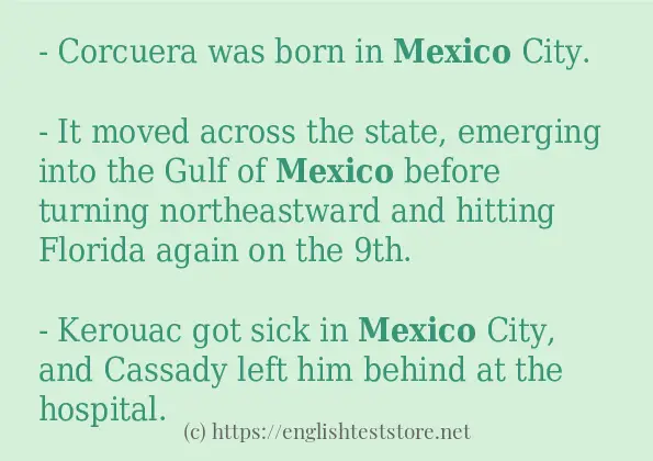 mexico some example sentences