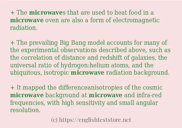microwave - some sentence examples