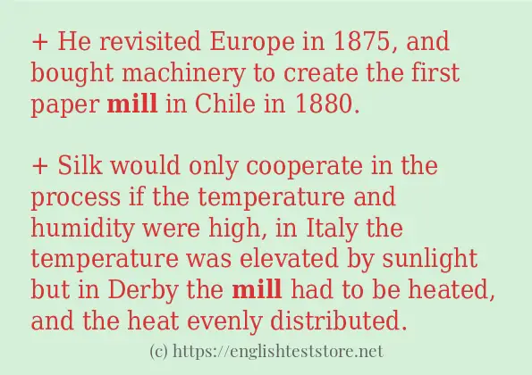 mill in-sentences