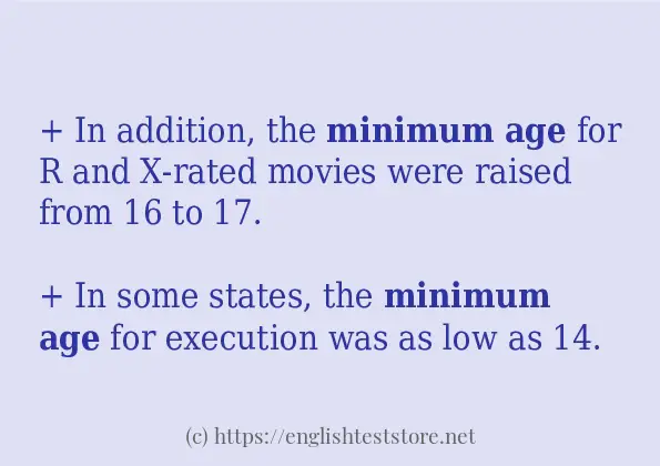 minimum age in sentences?