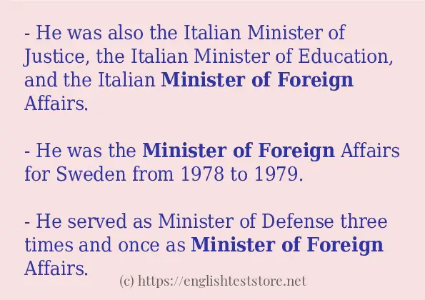 minister of foreign - some sentence examples