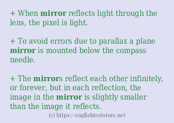 mirror example in sentences