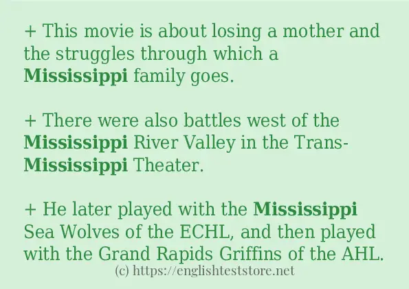 mississippi example in sentences