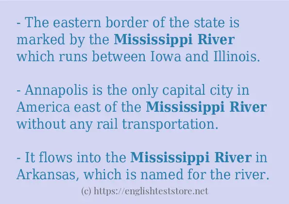 mississippi river - sentence examples