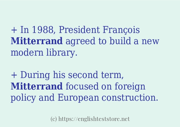mitterrand some ways to use