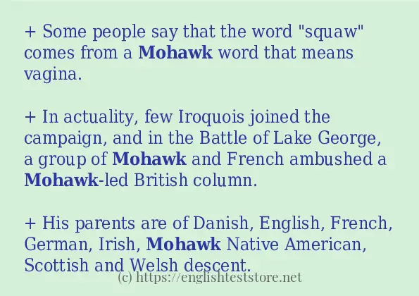 mohawk - example sentences