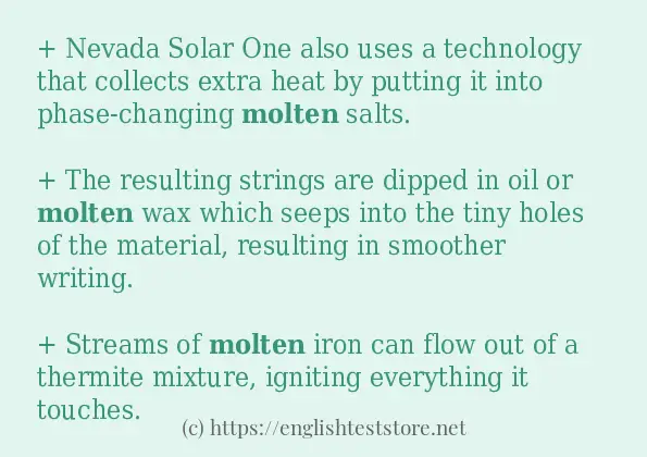 molten use in-sentences