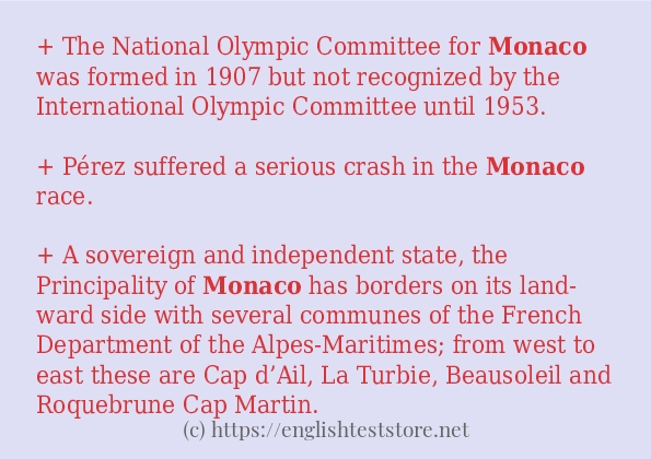 monaco example in sentences