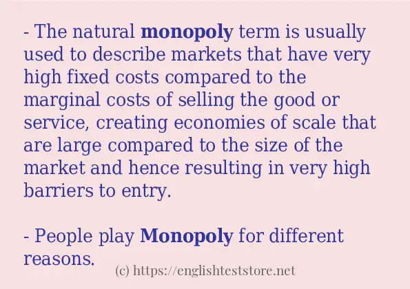 monopoly use in sentences monopoly use in sentences
