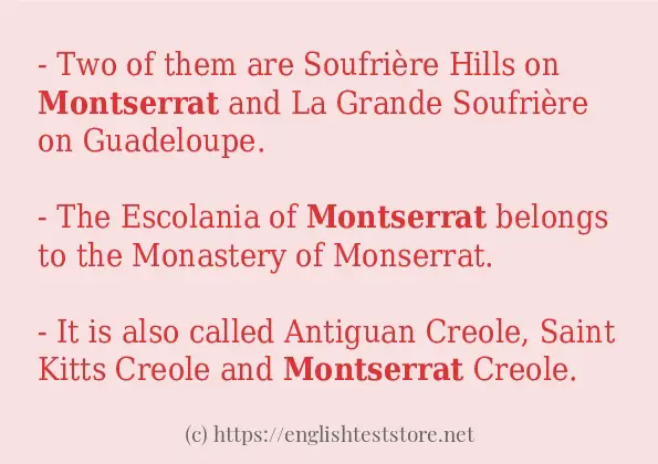 montserrat - some sentence examples