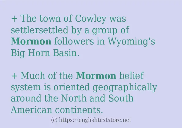 mormon some example sentences