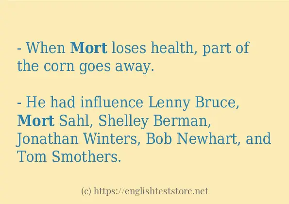 mort - some sentence examples