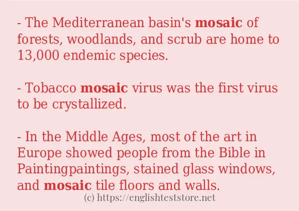 mosaic - example sentences