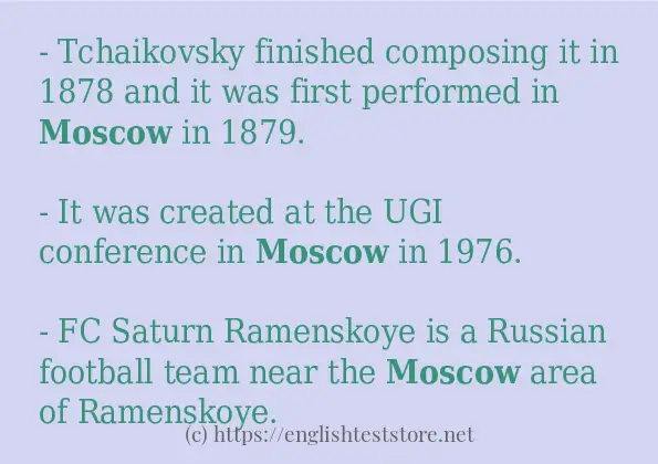 moscow how to use in sentences