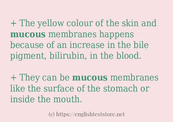 mucous in-sentences