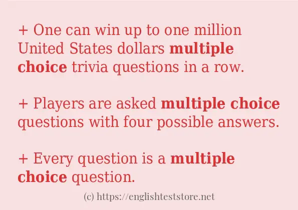 multiple choice how to use?