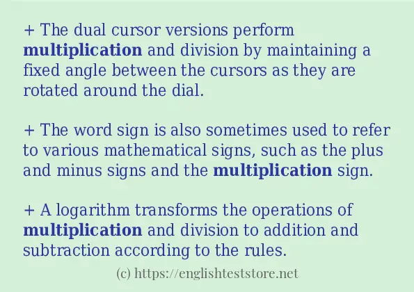 multiplication use in-sentences