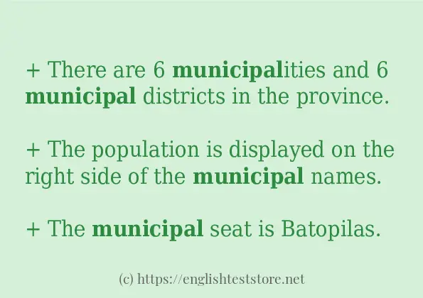 municipal some example sentences