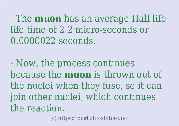 muon - some sentence examples